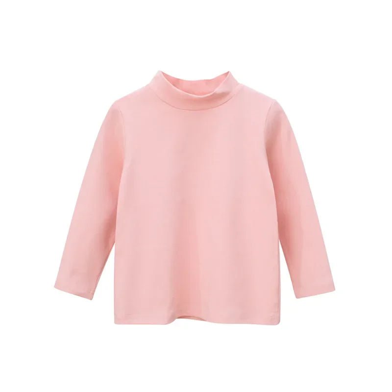 Storazone A / CHINA / 90(2T) 2024 Spring New Children's Clothing Unisex Bottoming Shirts Boys Clothes Girls Fashion Long Sleeve Turtleneck Cotton Tops Kids