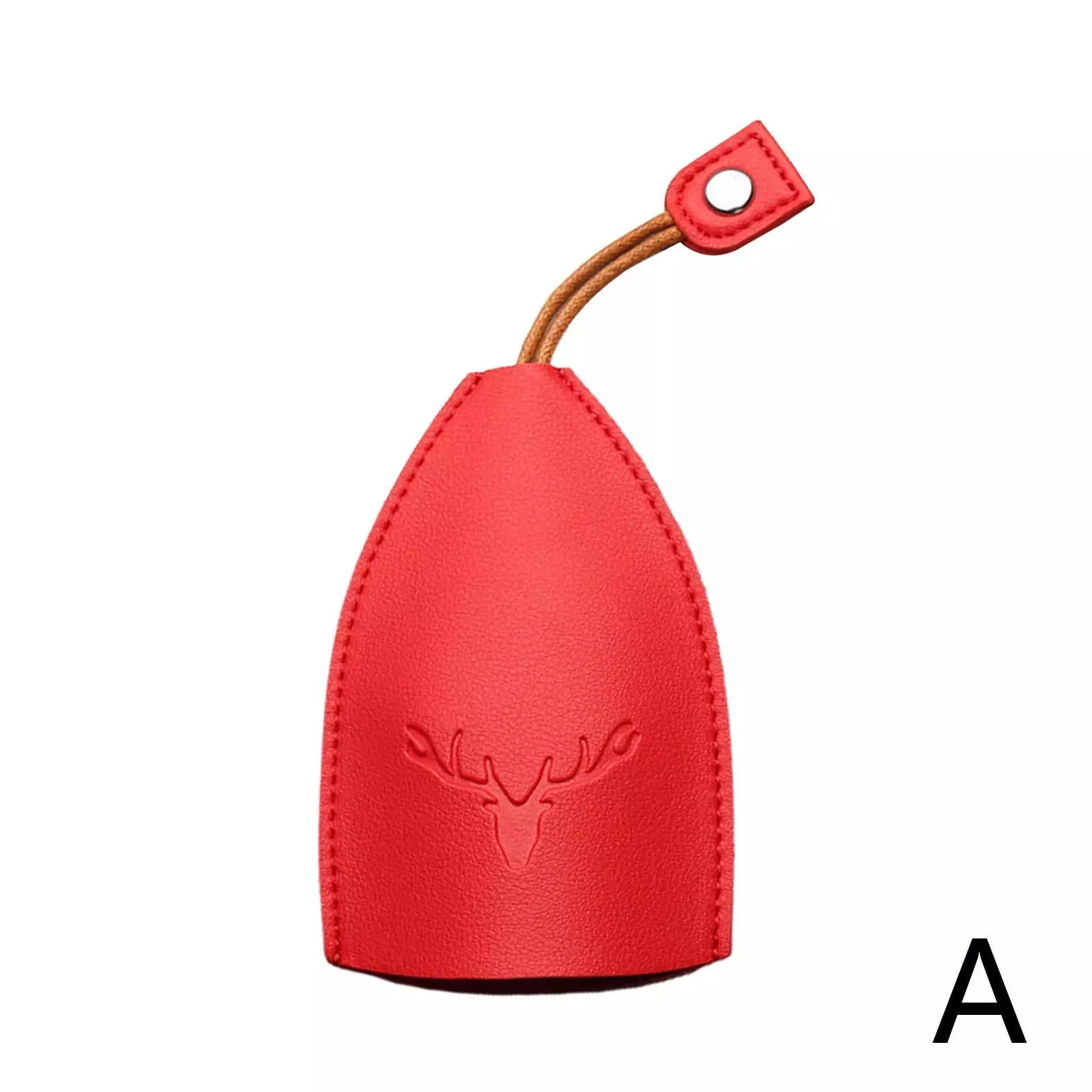 Storazone A / China Christmas Elk Key Box Cute Pull Out Key Wallets Case PU Leather Key Case Pull Type Pocket Key Holder For Keys Leather keychain