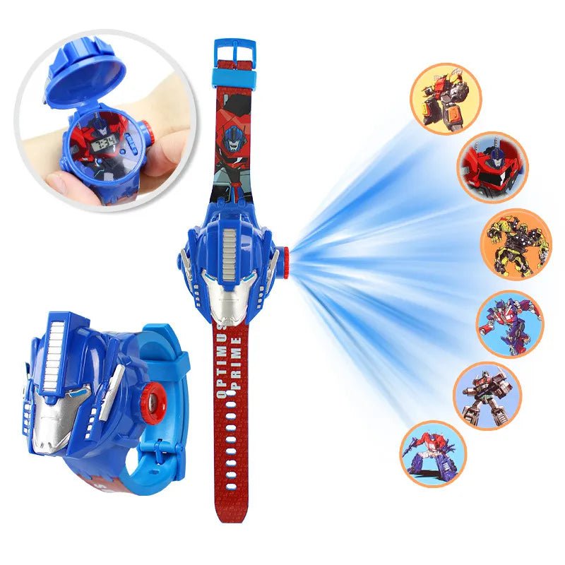 Storazone A Kid Cartoon Cool Ptojectio Watch Boy Unicorn Princess  Flash Electronic Digital Student Toy Clock