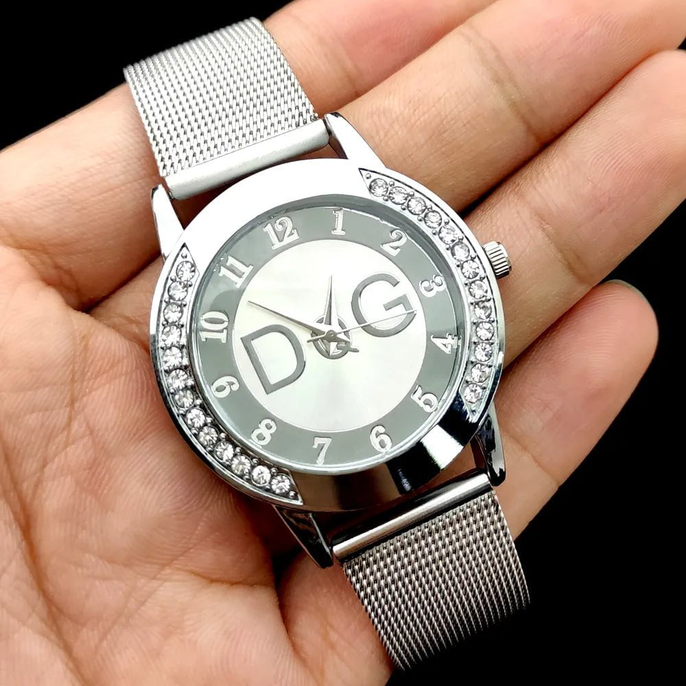 Storazone A Silver 2023 Hot Sale European Fashion Watch Women Luxury Brand DQG Quartz Watch Reloj Mujer Casual Stainless Steel Ladies Clock