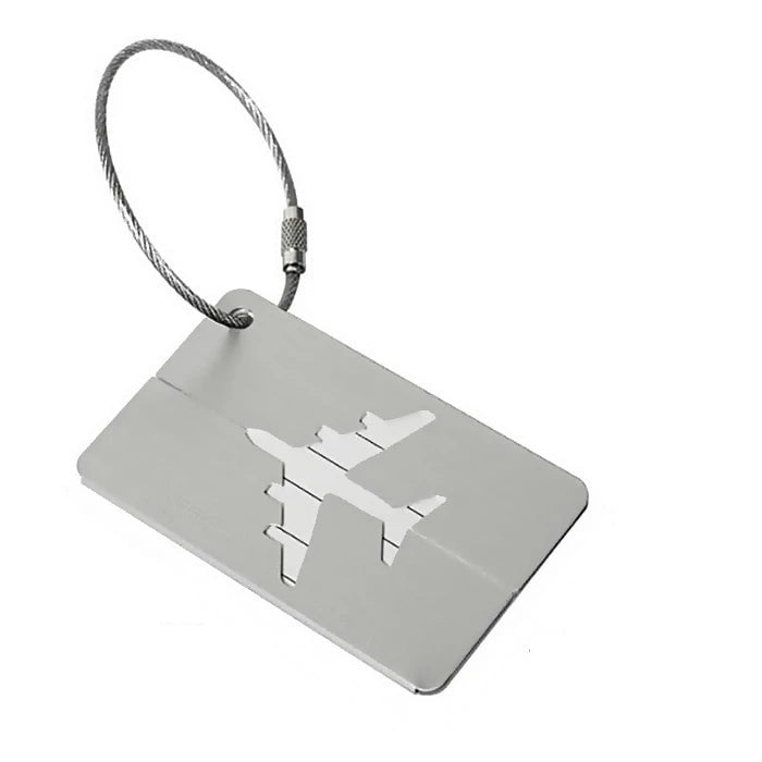Storazone A Silver / CHINA Creative Flying Aluminium Alloy Luggage Tag Suitcase ID Address Holder Baggage Boarding Tag Portable Label Bag