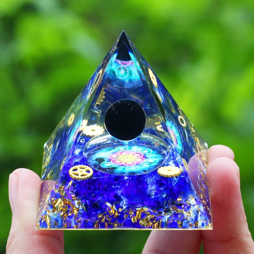 Storazone A11 Crystals Stone Orgone Pyramid Energy Generator Natural Amethyst Peridot Reiki Chakra Meditation Tool Room Decor Christmas Gift