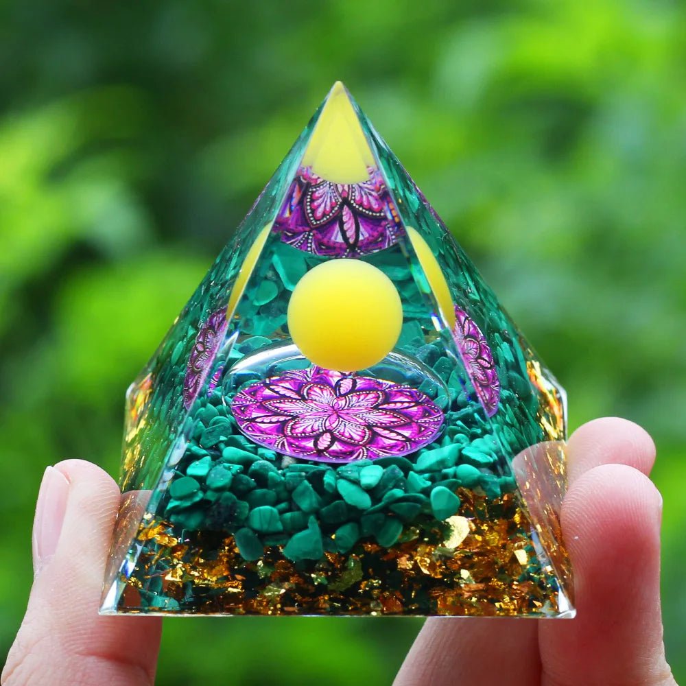 Storazone A21 Crystals Stone Orgone Pyramid Energy Generator Natural Amethyst Peridot Reiki Chakra Meditation Tool Room Decor Christmas Gift