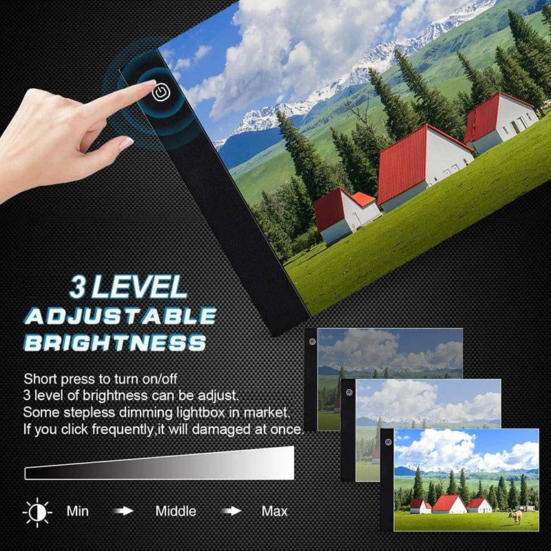 Storazone A3/A4/A5 Size Led Light Pad Eye Protection Easier for Diamond Painting Embroidery Sale Three Level Dimmable Painting Pad