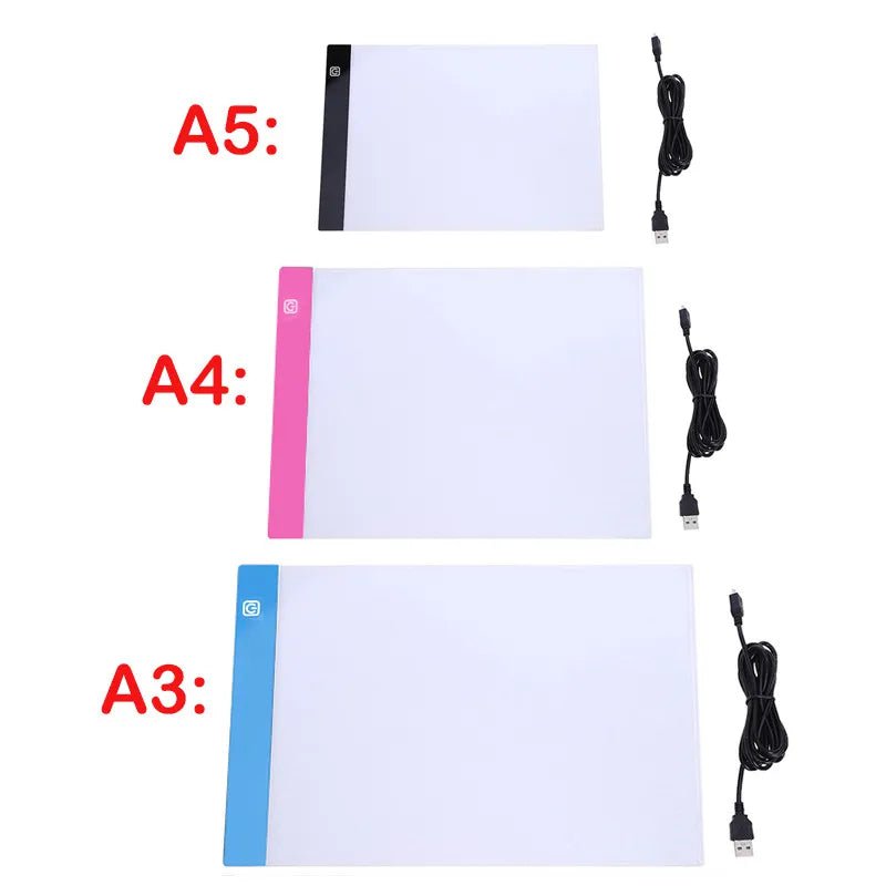 Storazone A3/A4/A5 Three Level Dimmable Led Light Pad Drawing Board Pad Tracing Light Box Eye Protection Easier for Diamond Painting