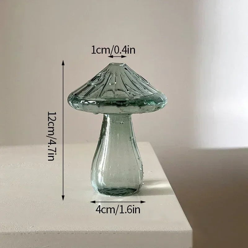 Storazone A3 mushroom vase Creative Mushroom Glass Vase Plant Hydroponic Terrarium Art Plant Hydroponic Table Vase Glass Crafts DIY Aromatherapy Bottle