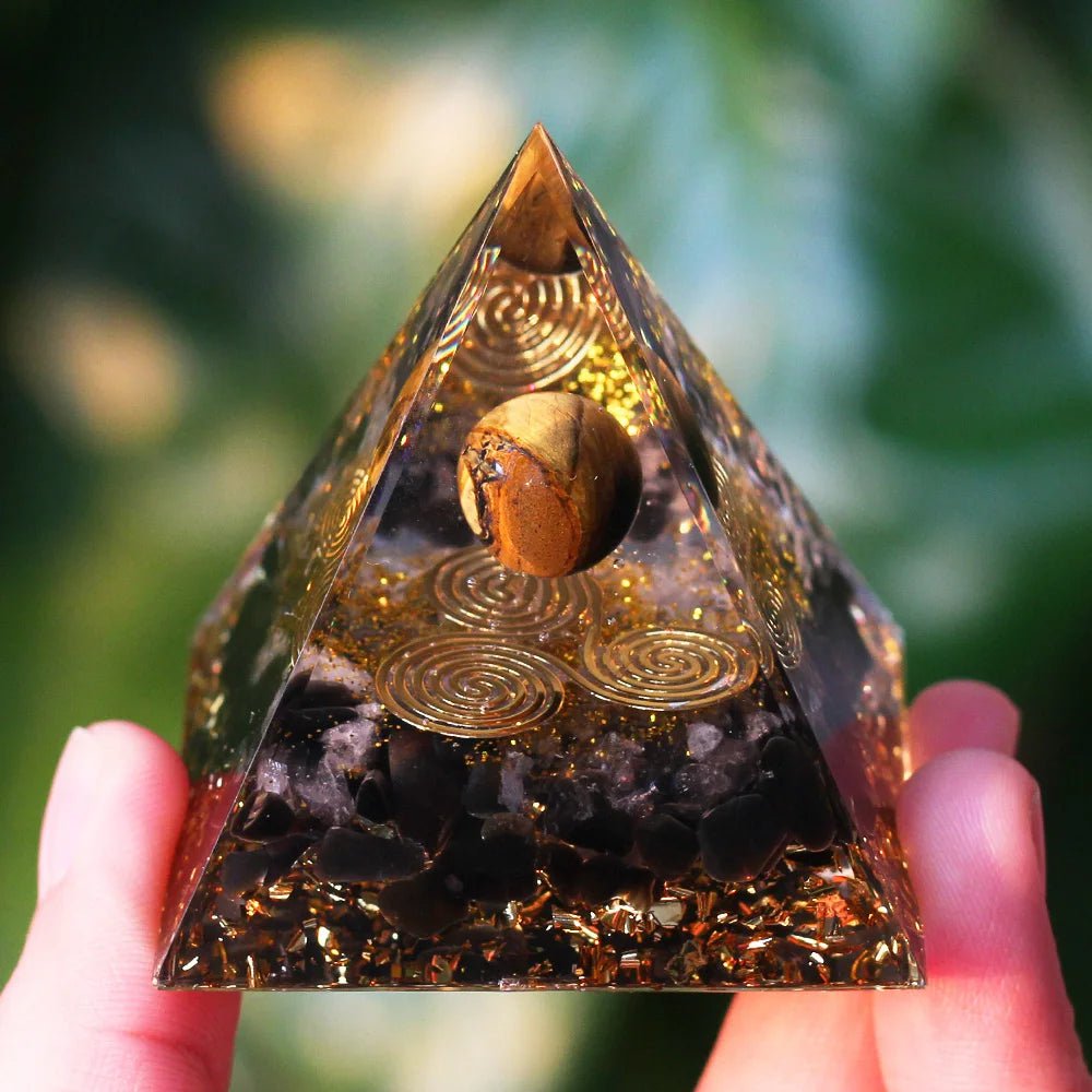 Storazone A32 Crystals Stone Orgone Pyramid Energy Generator Natural Amethyst Peridot Reiki Chakra Meditation Tool Room Decor Christmas Gift