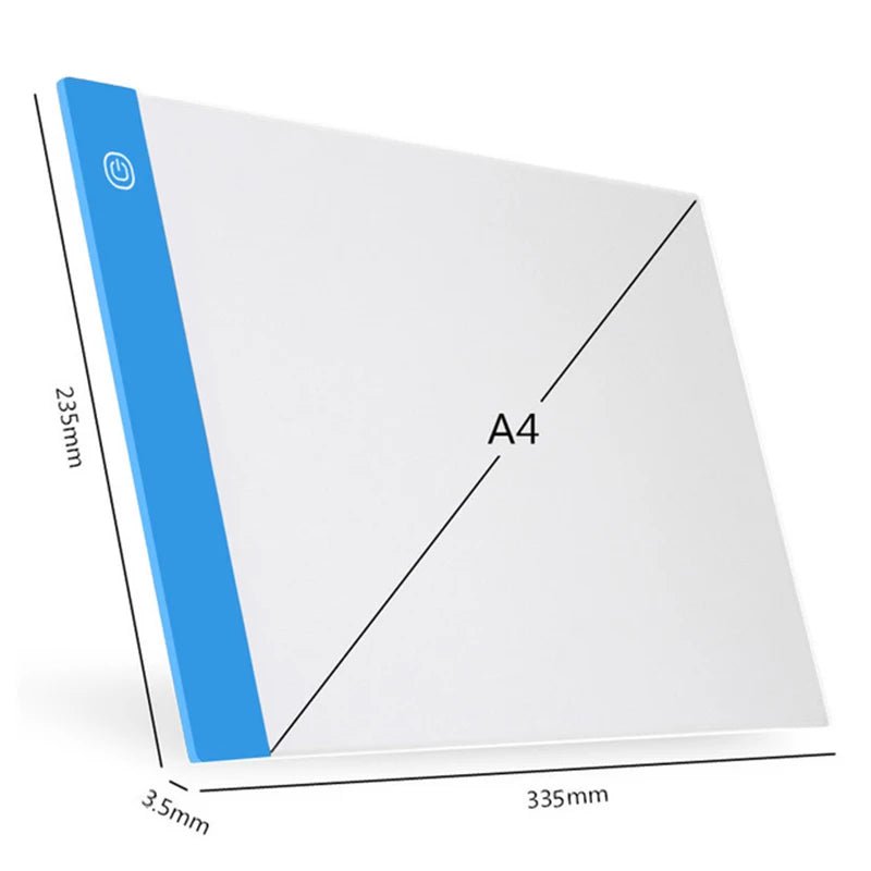 Storazone A4 Blue A3/A4/A5 Three Level Dimmable Led Light Pad Drawing Board Pad Tracing Light Box Eye Protection Easier for Diamond Painting