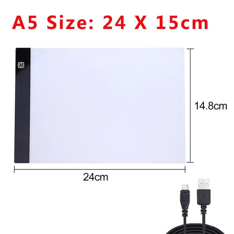 Storazone A5(24x16cm) A3/A4/A5 Size Led Light Pad Eye Protection Easier for Diamond Painting Embroidery Sale Three Level Dimmable Painting Pad