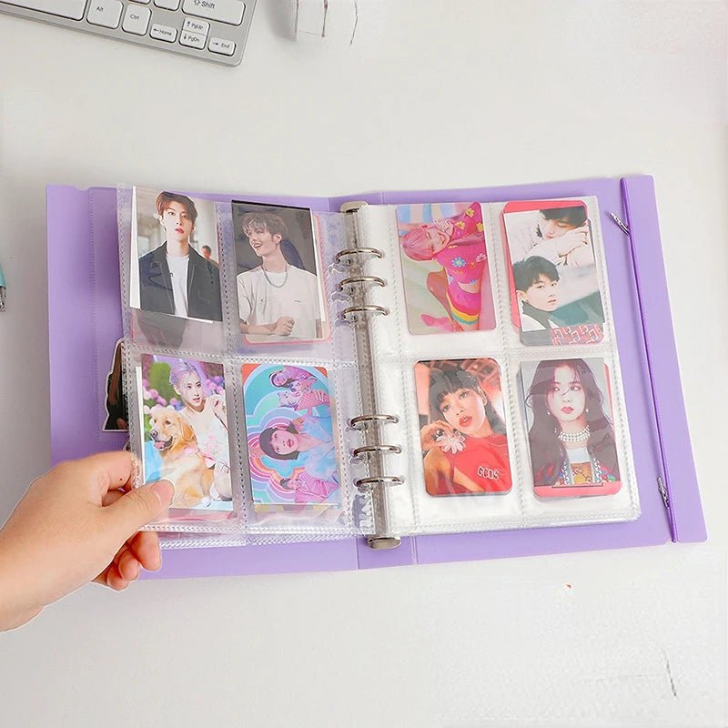 Storazone A5 Kpop Binder Photocards Holder Ins Album Book 3 Inch Album Heart Photo Card Album Student School Stationery Birthday Gifts