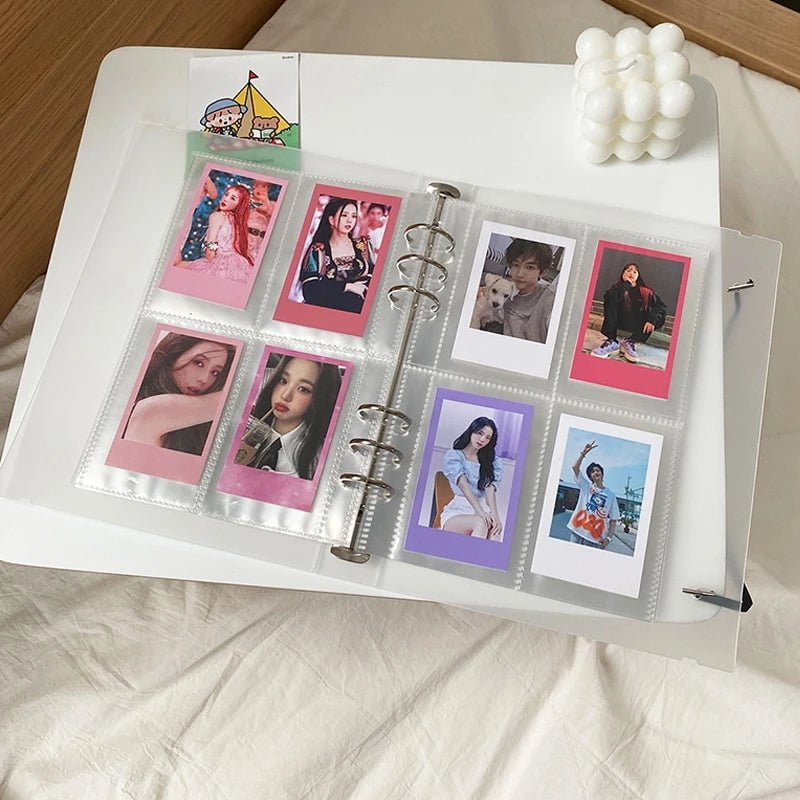 Storazone A5 Kpop Binder Photocards Holder Ins Album Book 3 Inch Album Heart Photo Card Album Student School Stationery Birthday Gifts