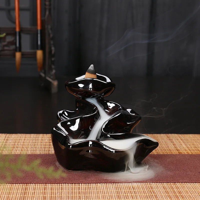 Storazone AA35 Only Burner Creative Home Decor Backflow Stick Incense Burner Ceramic Censer Home Decoration Use In Home Teahouse Zen Yoga Decor -No Incense