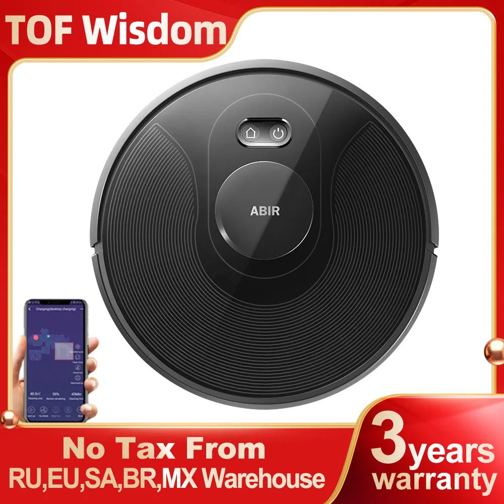 Storazone ABIR X8 Robot Vacuum Cleaner ,Laser System, Multiple Floors Maps, Zone Cleaning,Restricted Area Setting for Home Carpet Cleaning