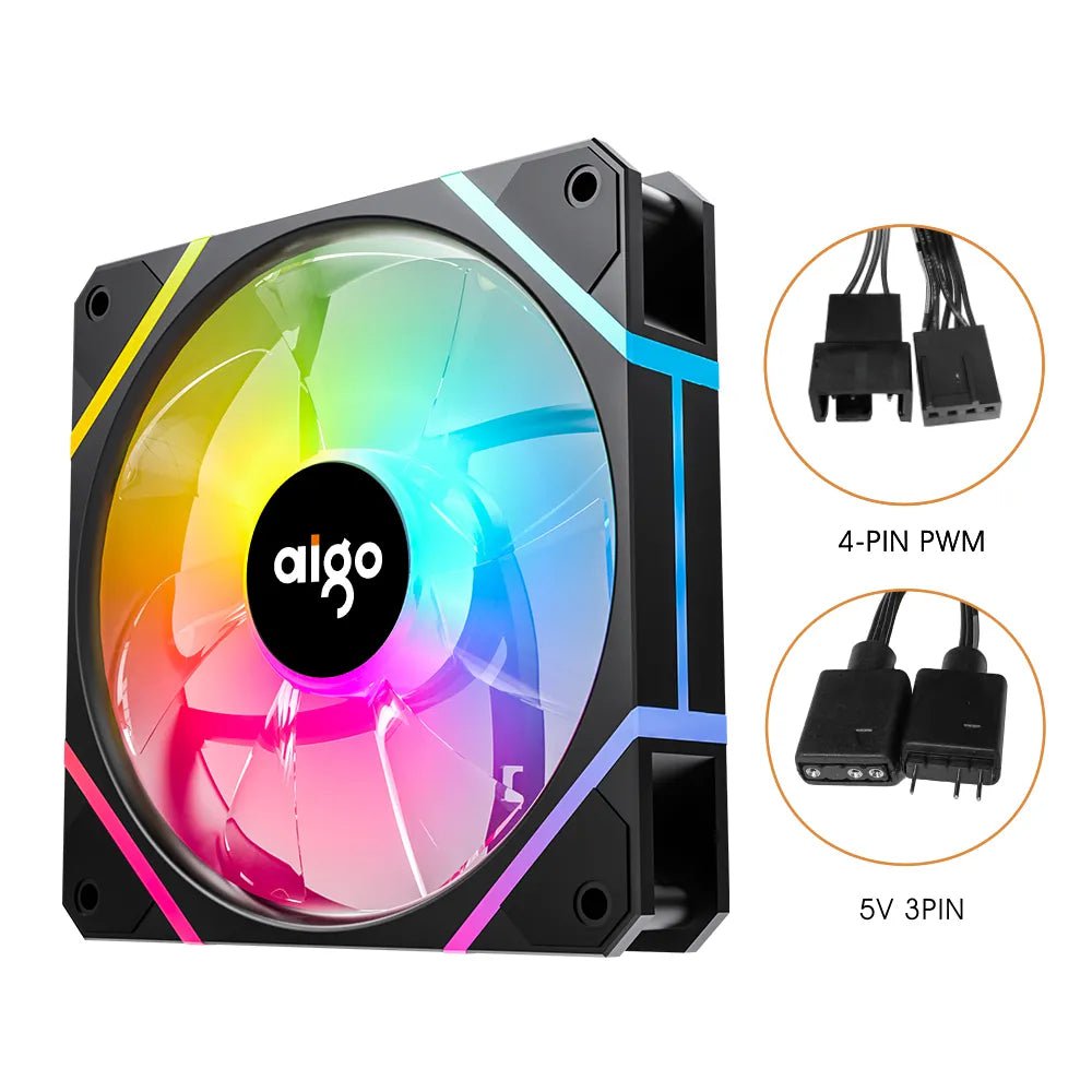 Storazone Aigo AM12PRO Rgb Fan Ventoinha PC 120mm Computer Case Fan Kit Water Cooler 4pin PWM CPU Cooling Fans 3pin5v argb 12cm Ventilador