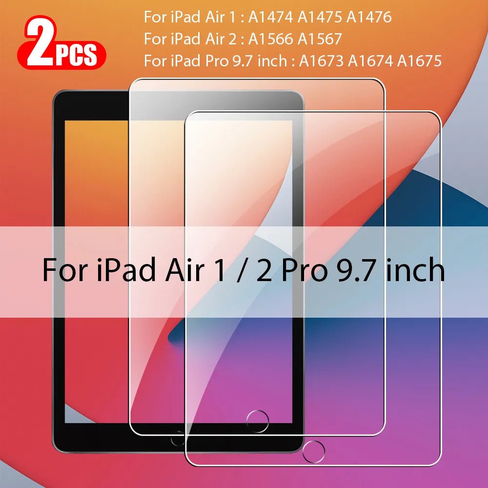 Storazone Air 1 2 Pro 9.7 2Pcs Tempered Glass Screen Protector For Ipad Air 5 4 3 2 Pro 11 2022 Mini 6 9 9th 10 10th Generation 10.2 9.7 2021 Accessories