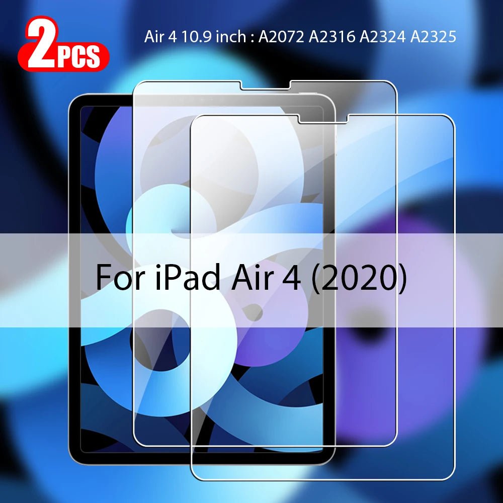 Storazone Air 4 2020 2Pcs Tempered Glass Screen Protector For Ipad Air 5 4 3 2 Pro 11 2022 Mini 6 9 9th 10 10th Generation 10.2 9.7 2021 Accessories