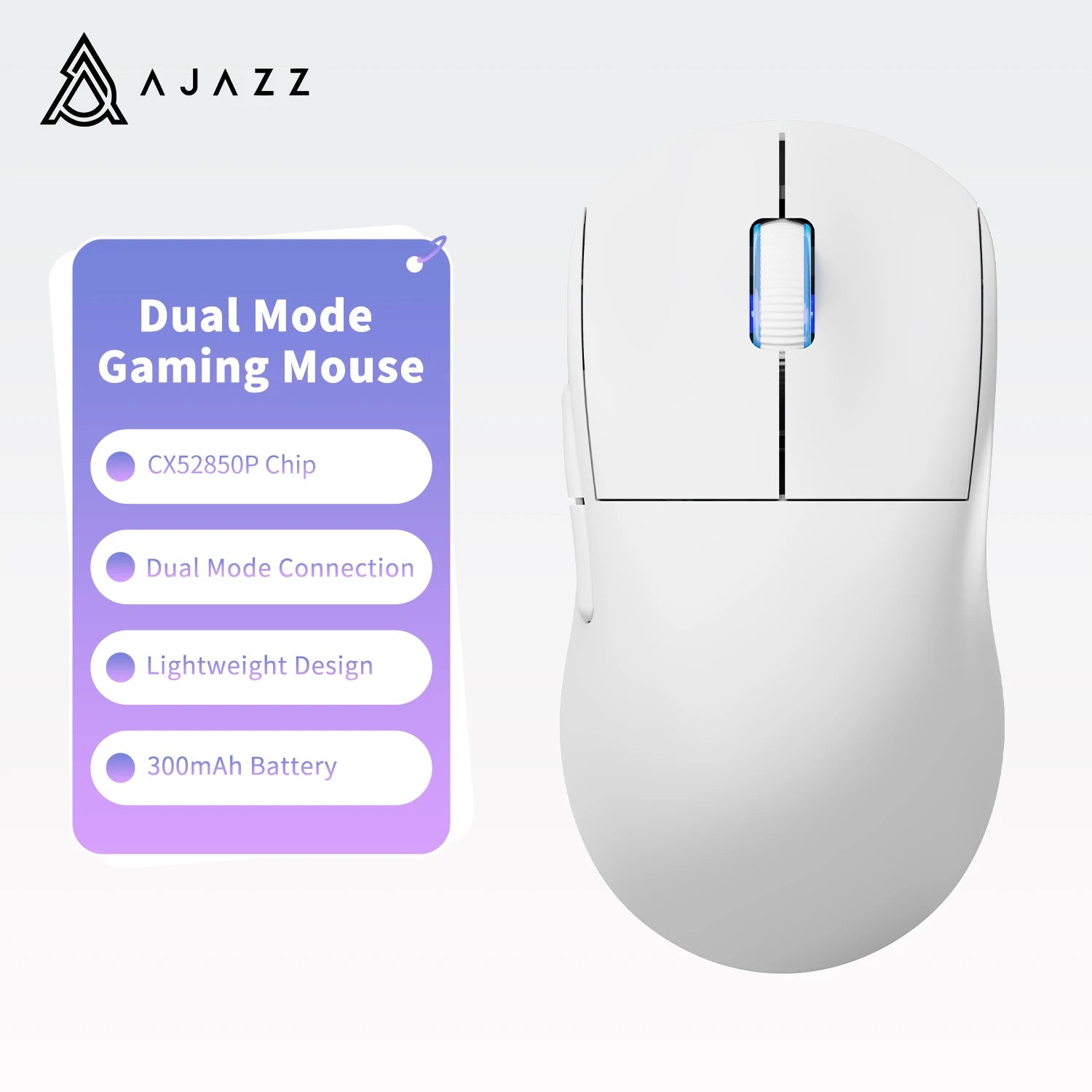 Storazone AJ199MC White / CHINA AJAZZ AJ199 2.4GHz Wireless Mouse Optical Mice with USB Receiver Gamer 26000DPI 6 Buttons Mouse For Computer PC Laptop Desktop