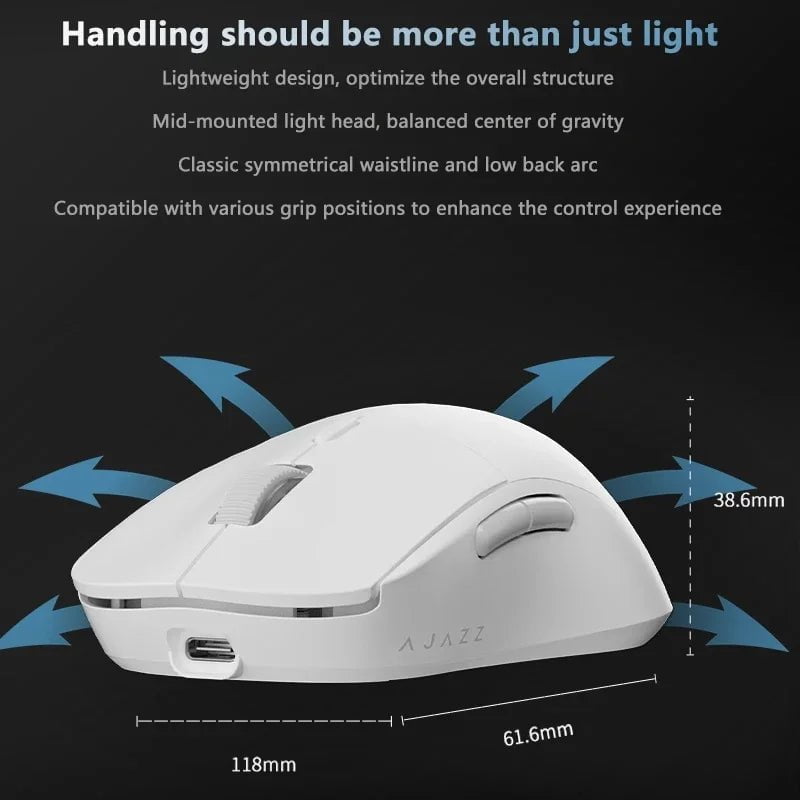 Storazone AJAZZ AJ199 2.4GHz Wireless Mouse Optical Mice with USB Receiver Gamer 26000DPI 6 Buttons Mouse For Computer PC Laptop Desktop