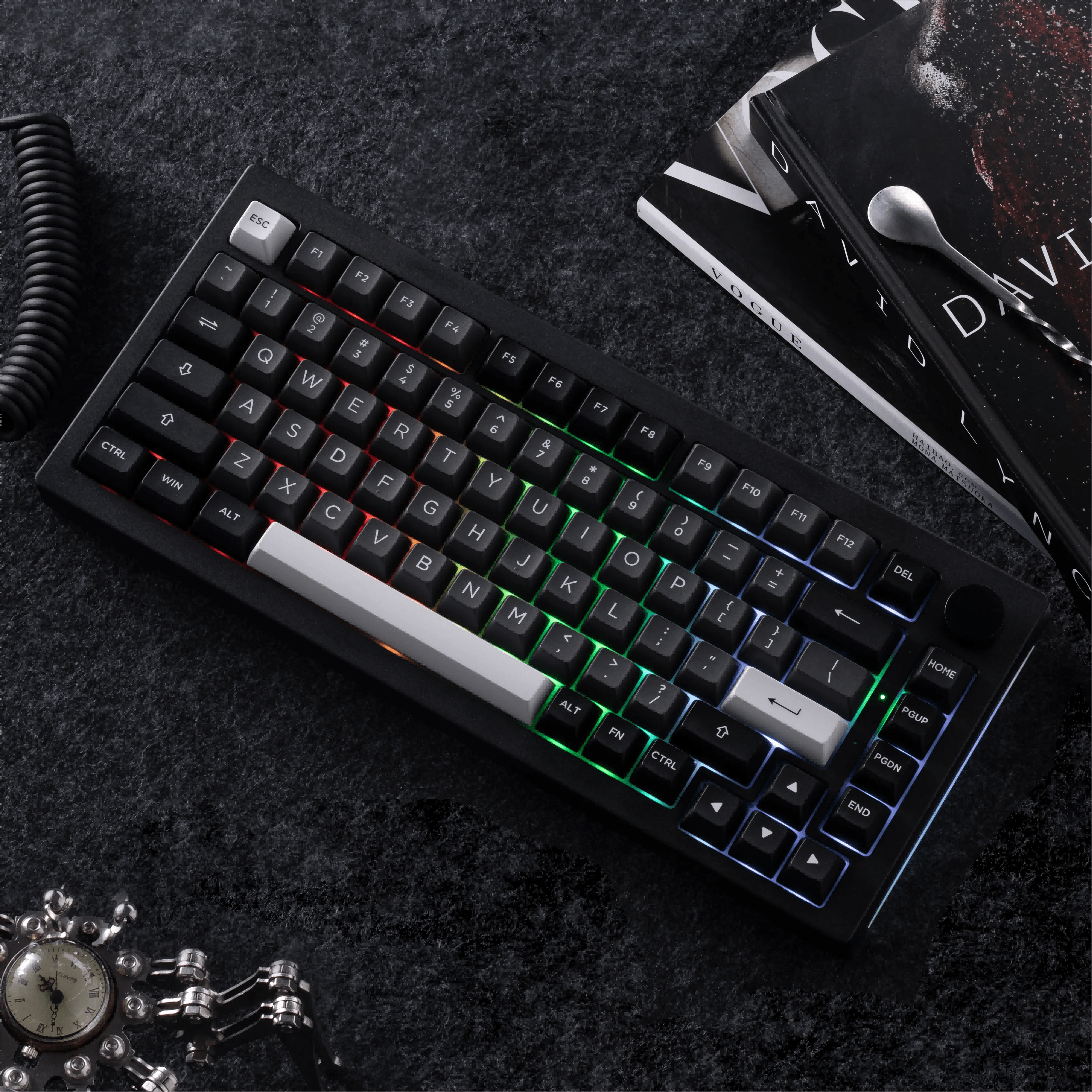 Storazone Akko 5075B Plus V2 75% Mechanical Gaming Keyboard 3/5 Pin Hot Swap Three-Modes RGB 2.4GHz Wireless/USB Type-C/Bluetooth 5.0