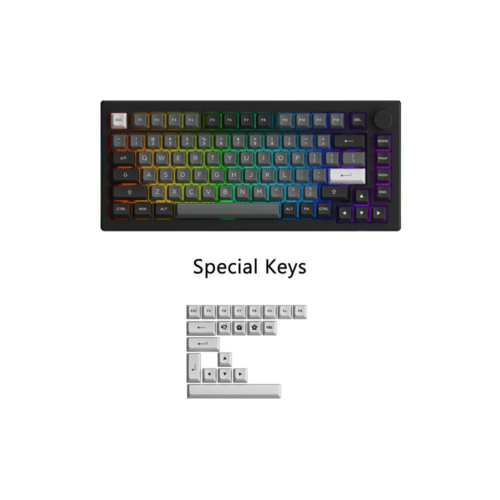 Storazone Akko 5075B Plus V2 75% Mechanical Gaming Keyboard 3/5 Pin Hot Swap Three-Modes RGB 2.4GHz Wireless/USB Type-C/Bluetooth 5.0