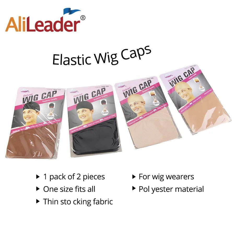 Storazone Alileader 2Pcs High Quality Wig Cap Brown Stocking Cap To Christmas Cosplay Wig Caps Stocking Elastic Liner Mesh For Making Wigs