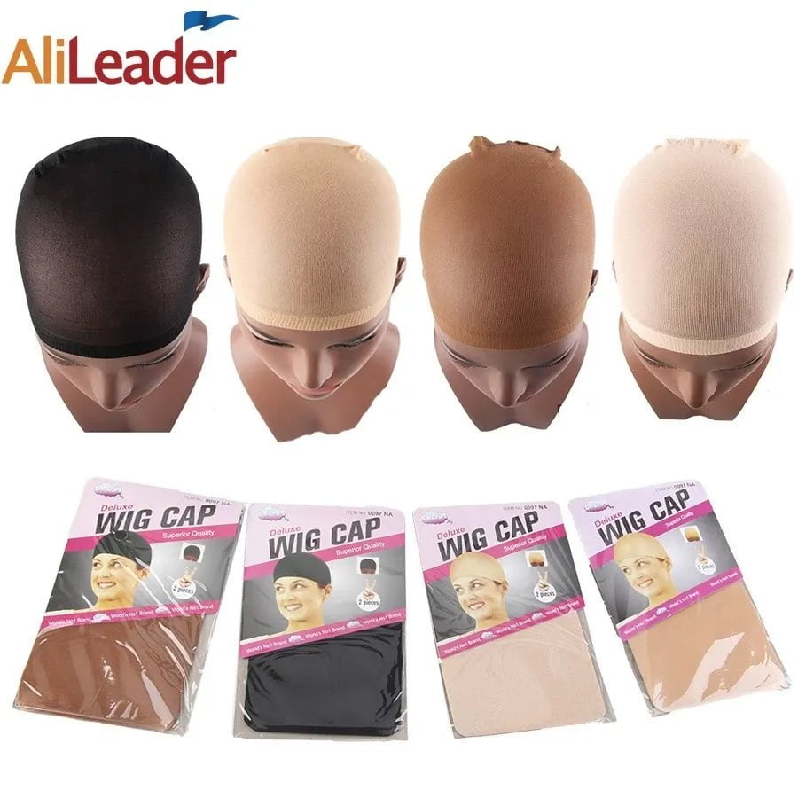 Storazone Alileader 2Pcs High Quality Wig Cap Brown Stocking Cap To Christmas Cosplay Wig Caps Stocking Elastic Liner Mesh For Making Wigs