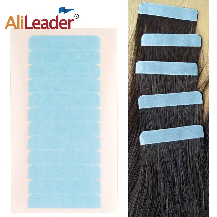 Storazone Alileader 5sheets 60pcs Hair Extension Tape Adhesive Bonding Double Sided  Strong Waterproof Tape For Hair Extension/Lace/Toupee