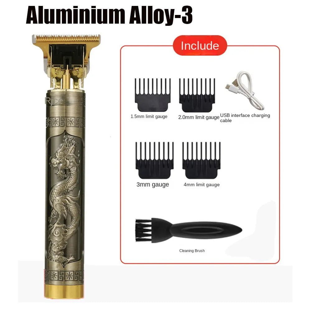 Storazone Aluminium Alloy 3 Electric Hair Clippers Rechargeable Shaver Beard Trimmer Professional Men Hair Cutting Machine Beard Barber Hair Cut