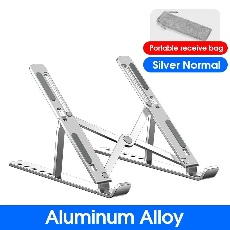 Storazone Aluminum Alloy Laptop Holder Stand Adjustable Foldable Portable for Notebook Computer Bracket Lifting Cooling Holder Non-slip