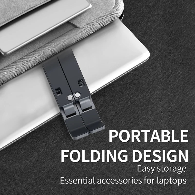 Storazone Aluminum Alloy Laptop Holder Stand Adjustable Foldable Portable for Notebook Computer Bracket Lifting Cooling Holder Non-slip