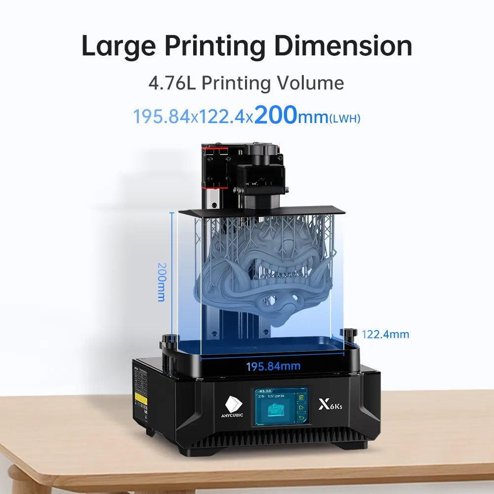 Storazone ANYCUBIC Photon Mono X 6Ks LCD 3D Printer 9.1'' 6K Large Screen 3D Printing 4.76L Build Volume UV Resin SLA 3D Printers