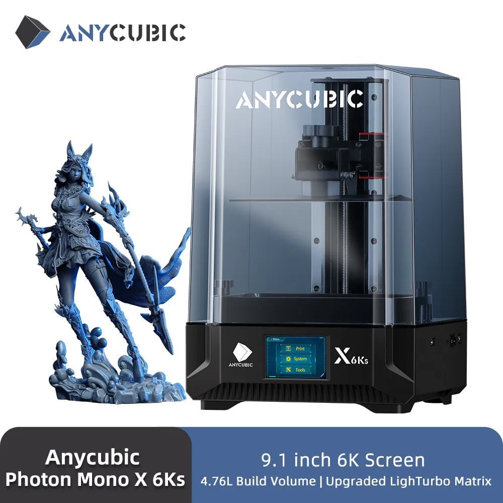 Storazone ANYCUBIC Photon Mono X 6Ks LCD 3D Printer 9.1'' 6K Large Screen 3D Printing 4.76L Build Volume UV Resin SLA 3D Printers