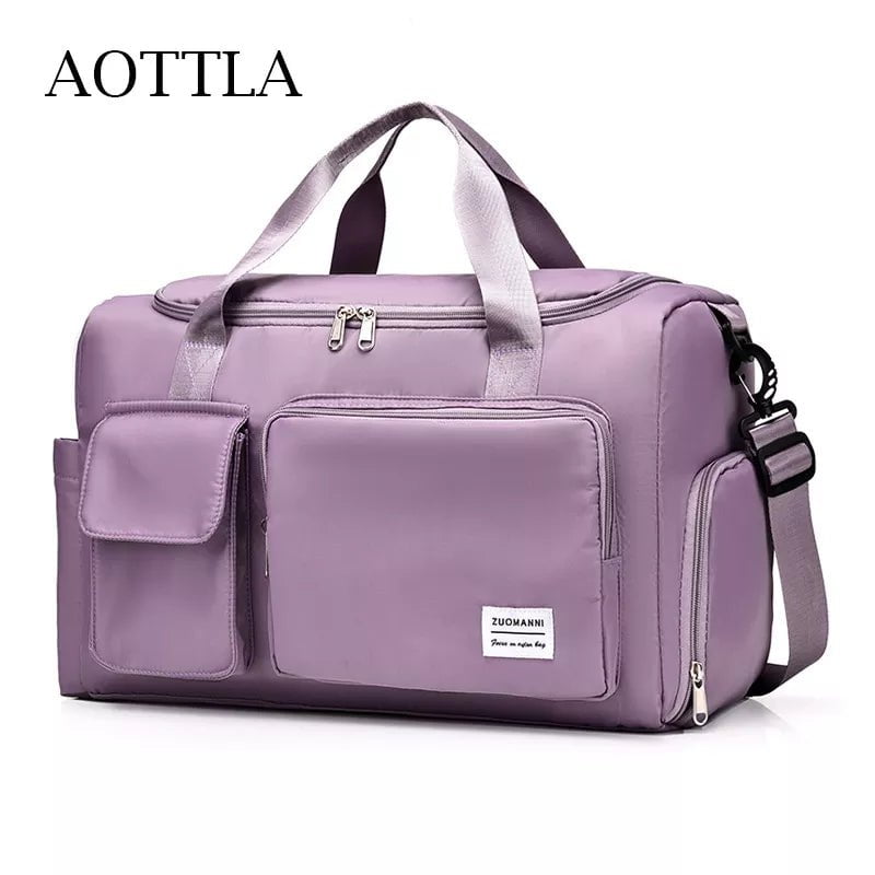 Storazone AOTTLA Travel Bag Luggage Handbag Women's Shoulder Bag Large Capacity Brand Waterproof Nylon Sports Gym Bag Ladies Crossbody Bag