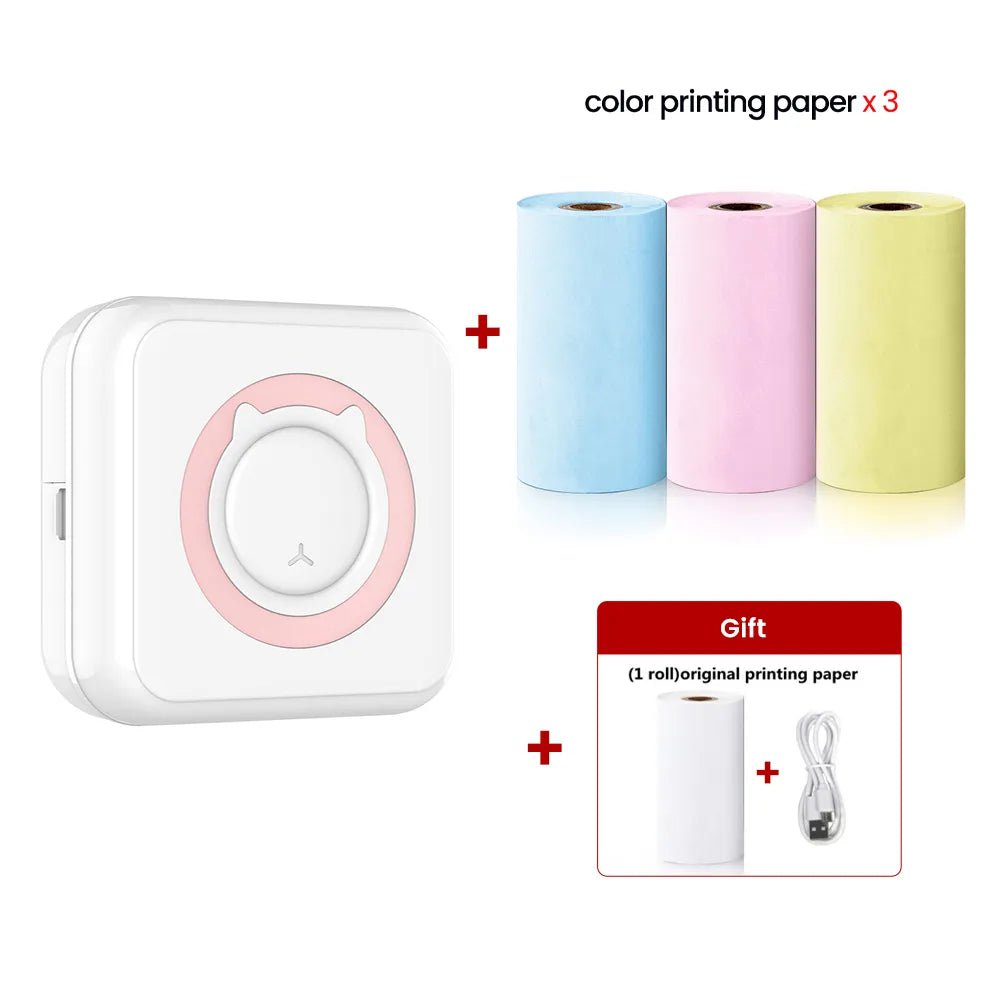 Storazone AP 3 Color Thermal Mini Printer Thermal Printer Inkless Bluetooth Wireless Portable Pocket Self-adhesive Label Printer for Sticker Lable Maker