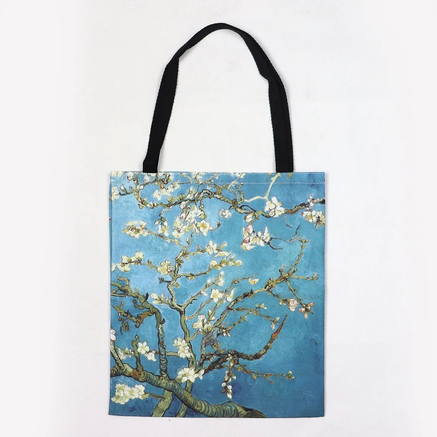 Storazone Apricot Flower Van Gogh Series Canvas Bag Oil Painting Starry Night Sunflower Apricot Flower Coffee Holder Handbag Lightweight Shoulder Bag