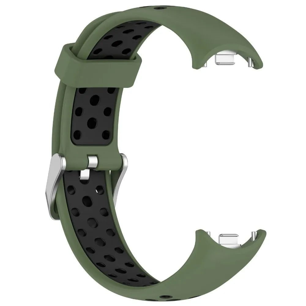 Storazone army green-black / For Xiaomi Band 8 Soft Silicone Strap for Xiaomi Mi Band 8 Breathable Sport Bracelet Wristband Belt for MiBand 8 Replacement Correa Watchband