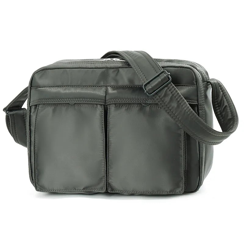 Storazone Army Green Japanese Style Fashion Messenger Bag Nylon Cloth Men Single Shoulder Bag Waterproof Cross body Bag Casual Men Handbag Chest Bag