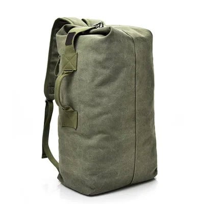 Storazone army green / Small 26x45x20cm Man Travel Backpack Large Capacity Mountaineering Hand Bag High Quality Canvas Bucket Shoulder Bags Men Backpacks