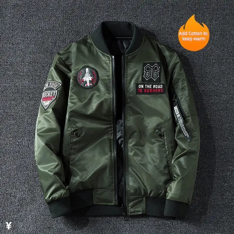 Storazone Army Green Warm / M 45-52.5kg 2022 Winter Male Clothing coats garments bomber mens coat racing motorcycle Clothes luxury aviator tactical Field vintage jakets