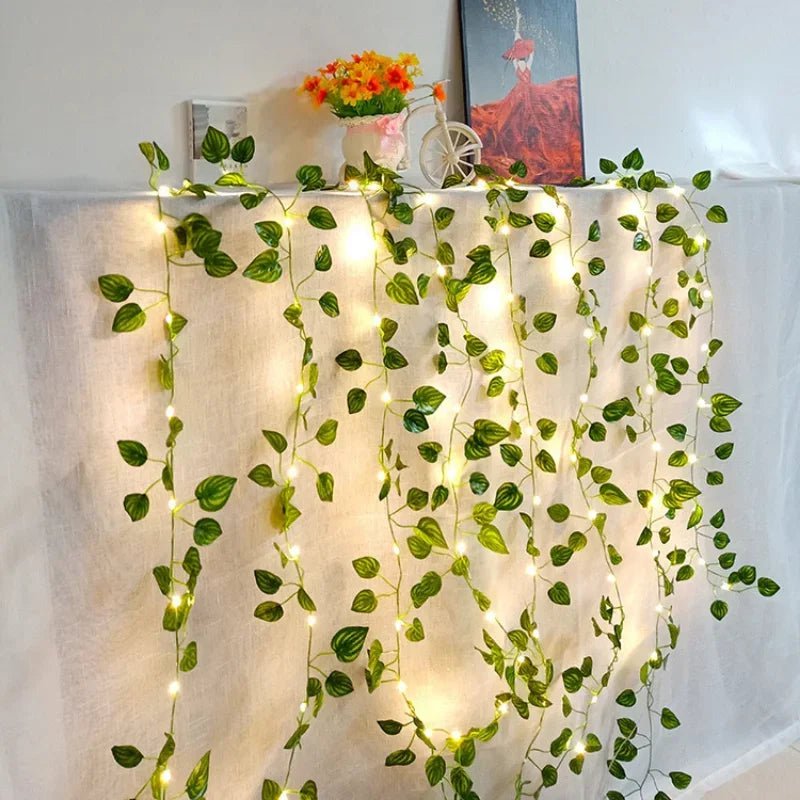 Storazone Artificial ivy wall home decorative plants vines greenery garland hanging for room garden office wedding wall decoration foliage