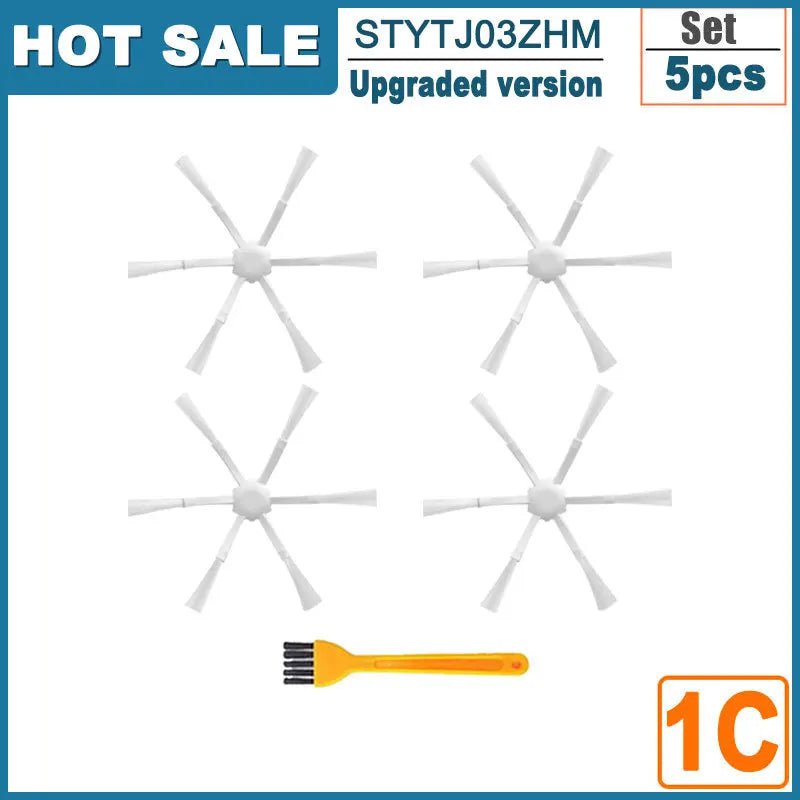 Storazone as picture 4 / Russian Federation For Xiaomi Mi Robot Vacuum Mop 2 STYTJ03ZHM Filter Mop Cloth Mijia Robot Vacuum Cleaner Accessories Main Side Brush Spare parts