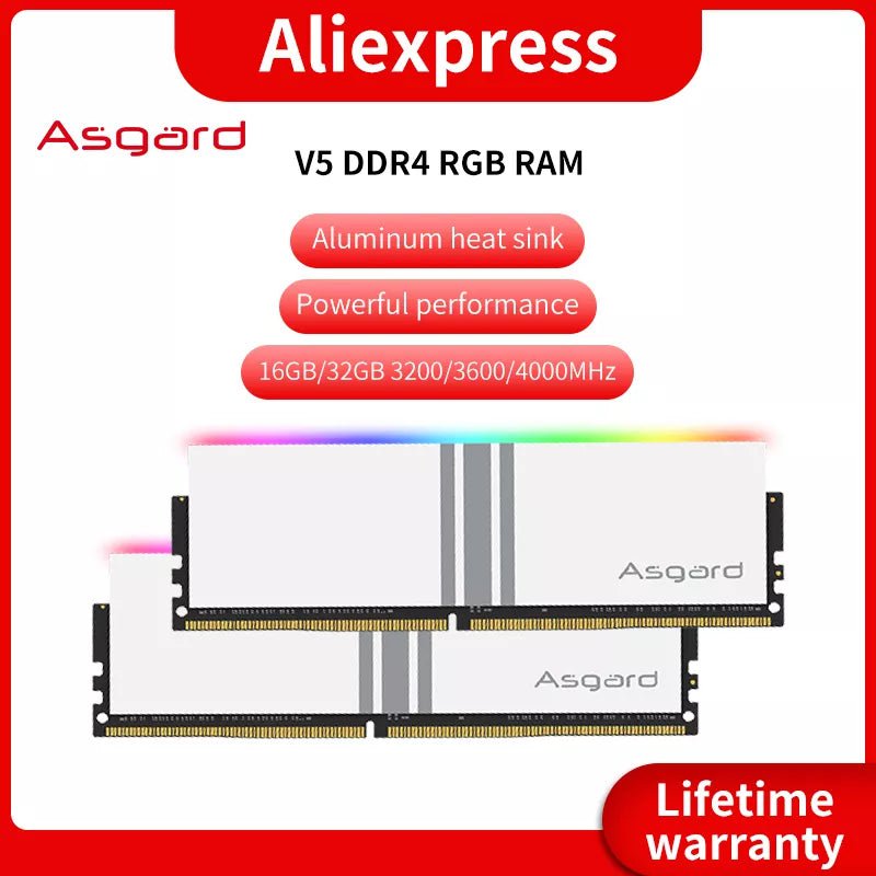 Storazone Asgard Valkyrie V5 Series RGB RAM 8GBx2 16GBX2 3200MHz 3600MHz RAM Memoria Computer Desktop DDR4 8g 16g 3200MHz 3600Mhz DIMM RGB