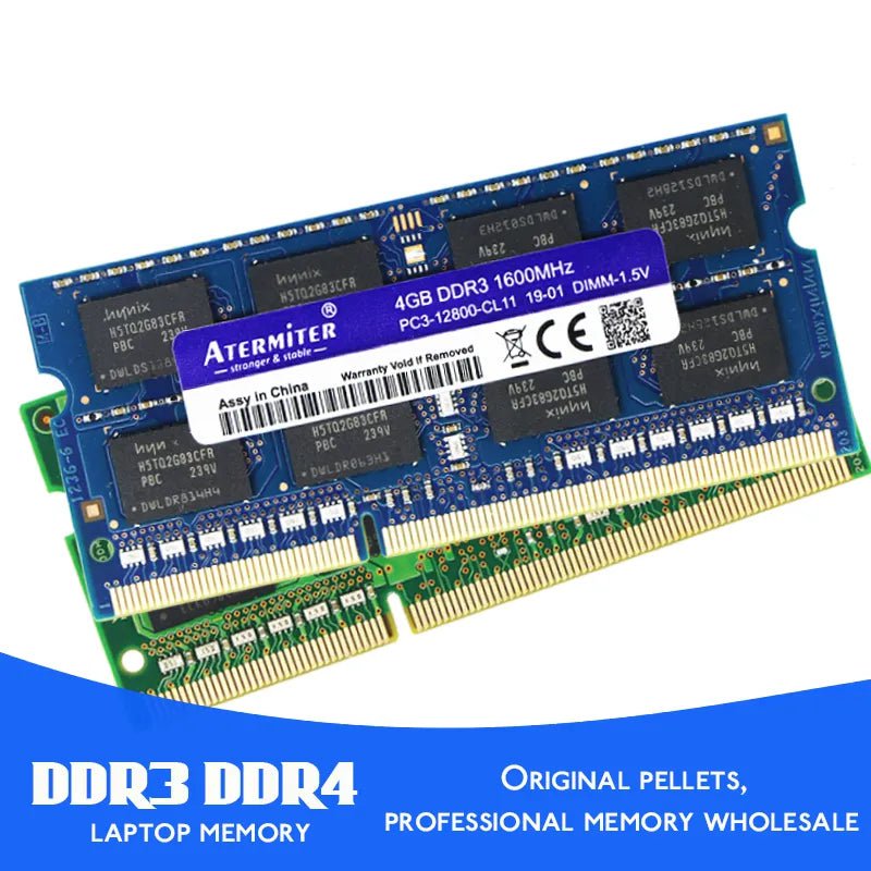 Storazone Atermiter DDR3 DDR4 PC3 PC4 16GB 8GB 4GB Laptop Ram 1066 1333MHz 1600 2400 2666 2133 DDR3L Sodimm Notebook Memory RAM