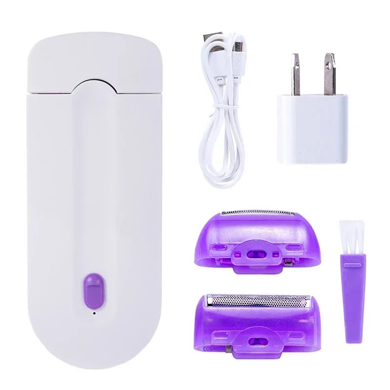 Storazone AU Plug Professional Painless Hair Removal Kit Laser Touch Epilator USB Rechargeable Women Body Face Leg Bikini Hand Shaver Hair Remover