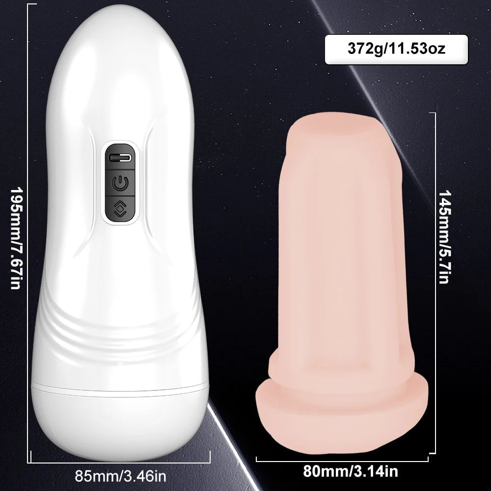 Storazone Automatic Male Masturbator Blowjob Vibration Machine Real Vagina Pocket Pussy Penis Oral Masturbation Cup Adult Sex Toy for Man