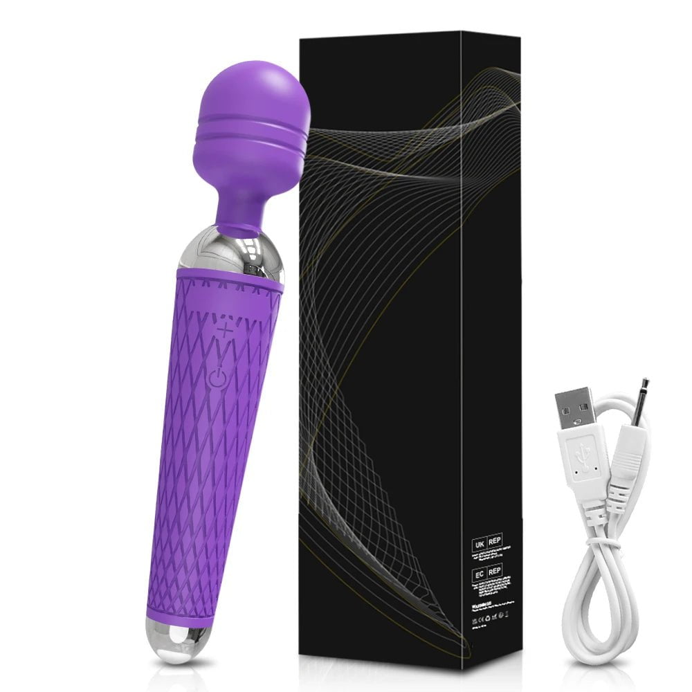 Storazone AV002A Purple Box / CHINA Wireless Dildos AV Vibrator Magic Wand for Women Clitoris Stimulator USB Rechargeable Massager Goods Sex Toys for Adults 18