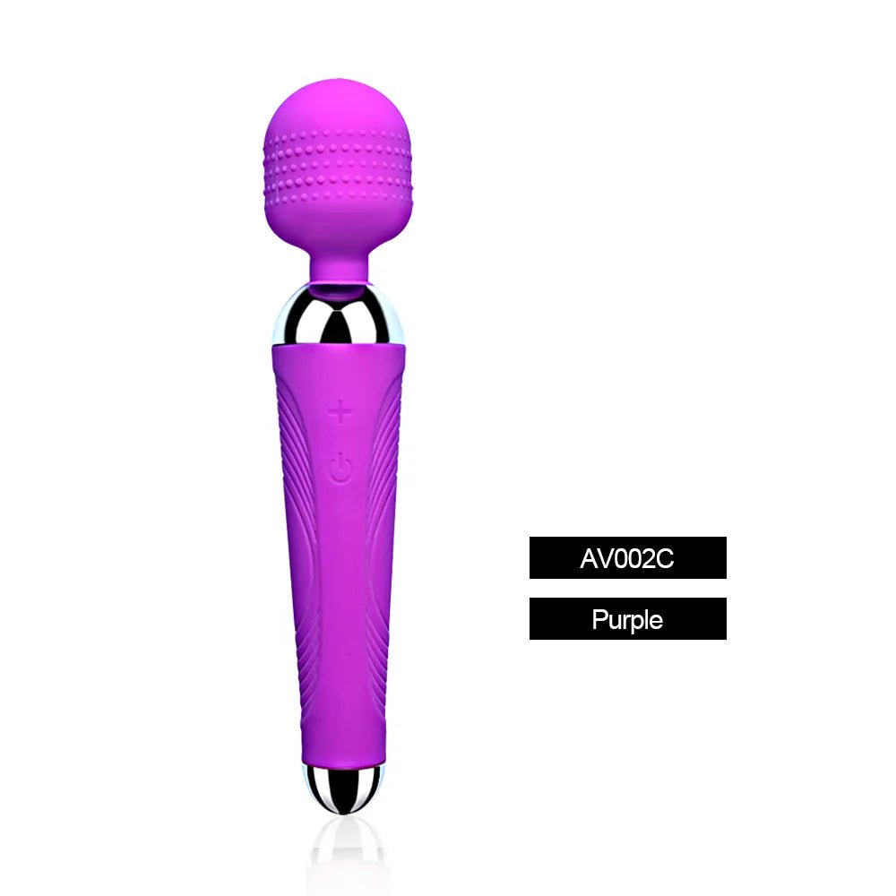 Storazone AV002C-Purple / CHINA Wireless Dildos AV Vibrator Magic Wand for Women Clitoris Stimulator USB Rechargeable Massager Goods Sex Toys for Adults 18