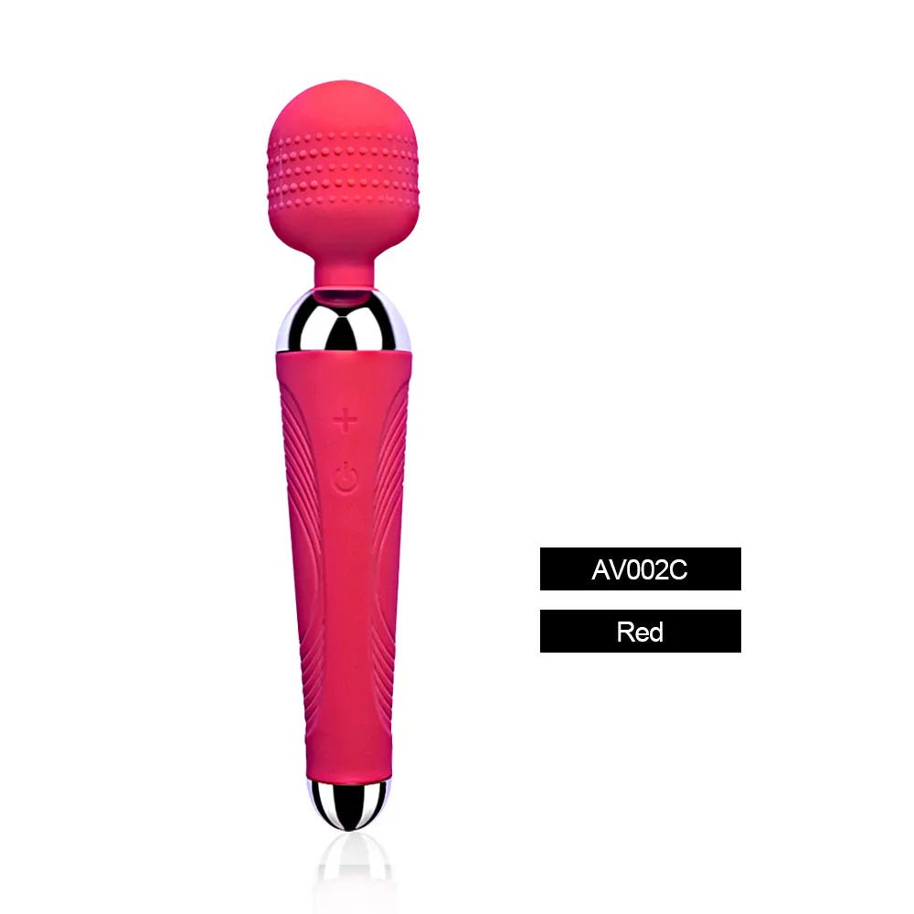 Storazone AV002C-Red / CHINA Wireless Dildos AV Vibrator Magic Wand for Women Clitoris Stimulator USB Rechargeable Massager Goods Sex Toys for Adults 18