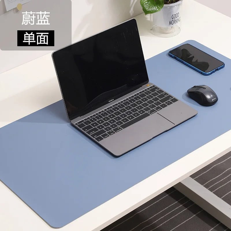 Storazone Azure / 60 X 30 CM white mousepad Portable Mouse pad large Gaming Waterproof Non-slip PU Leather Suede Desk Mat Computer Keyboard desk pad Mats