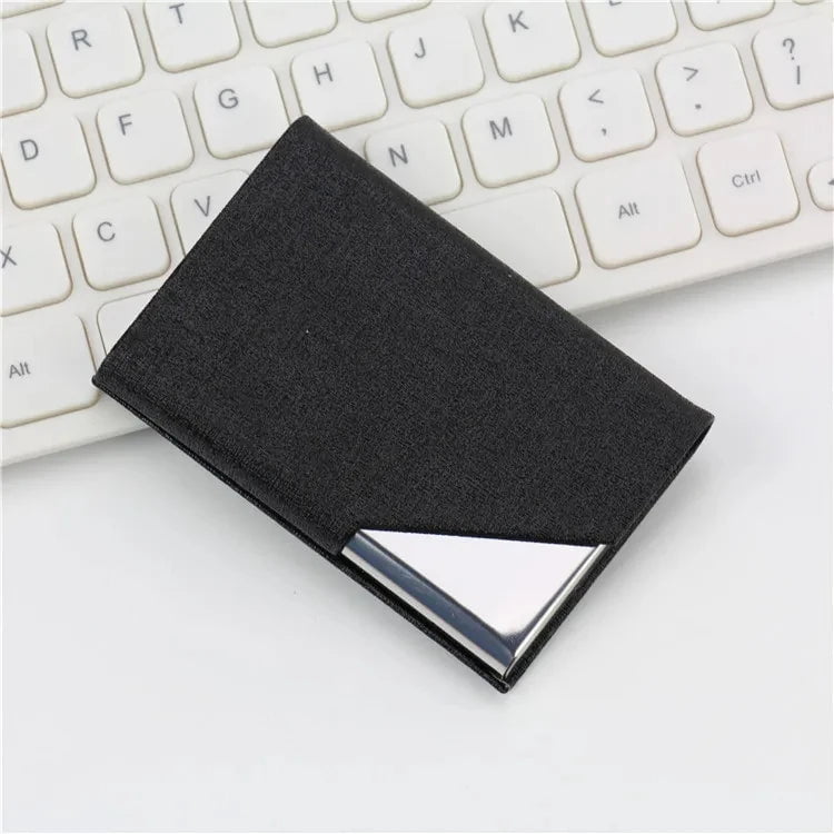 Storazone B-BK 1pc Card Holder Men RFID Blocking Aluminum Metal Slim Wallet Money Bag Anti-scan Credit Card Holder Thin Case Small Male Wallet